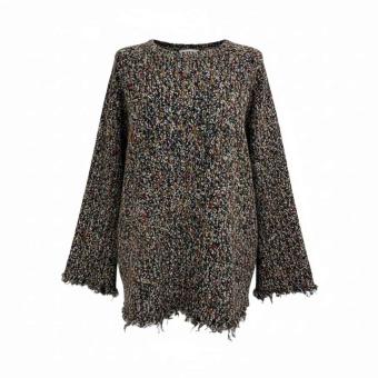 clau-d trui multicolor gebreid voorkant