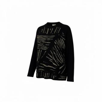 clau-d zwarte trui lang model raglan