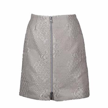 beige mini rok