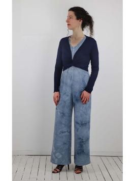 blauw jumpsuit vest