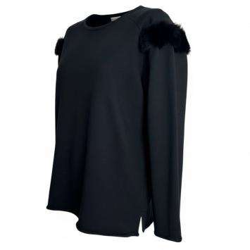 clau-d sweater zijsplit afwerking zoom